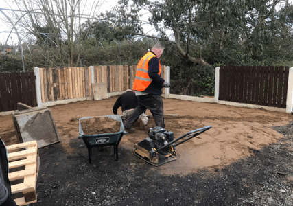 Work Begins on Our New Patio and Seating Area Work Begins on Our New Patio and Seating Area